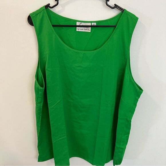 New Linea by Louis Dell'Olio Caftan and Tank Set in Grass Green | Size 2X - Picture 8 of 14